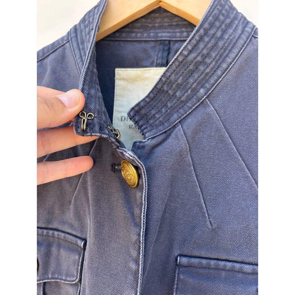 Denim & Supply Ralph Lauren Military Canvas Cotton Field Jacket Large Blue - Picture 7 of 10